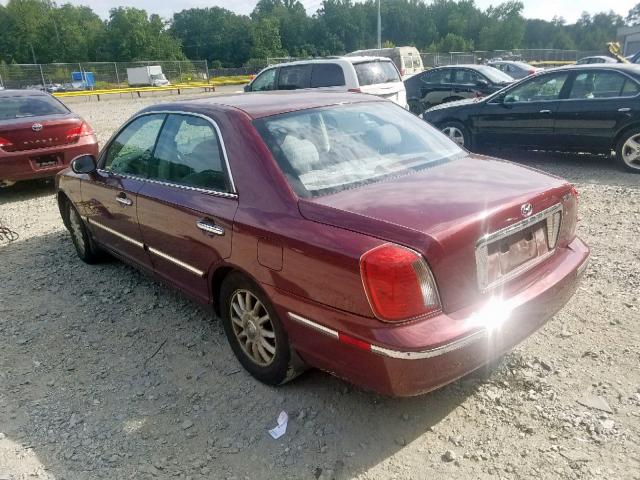 KMHFU45E94A314414 - 2004 HYUNDAI XG 350 BURGUNDY photo 3