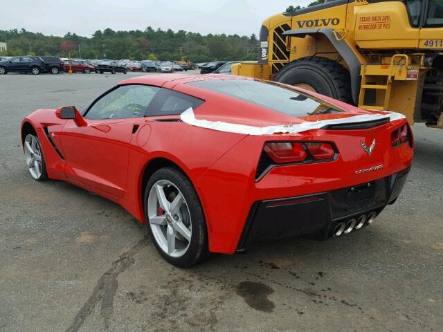 1G1YB2D75E5114871 - 2014 CHEVROLET CORVETTE S RED photo 3