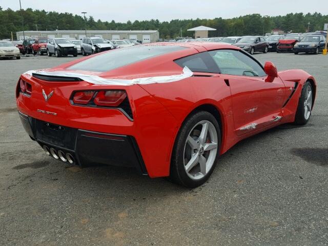 1G1YB2D75E5114871 - 2014 CHEVROLET CORVETTE S RED photo 4