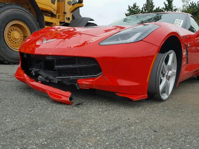 1G1YB2D75E5114871 - 2014 CHEVROLET CORVETTE S RED photo 9