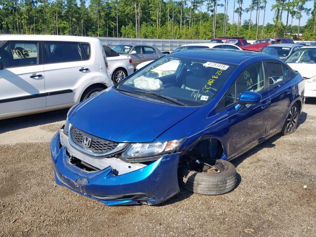 19XFB2F84FE230962 - 2015 HONDA CIVIC EX BLUE photo 2