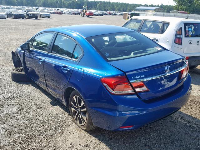 19XFB2F84FE230962 - 2015 HONDA CIVIC EX BLUE photo 3