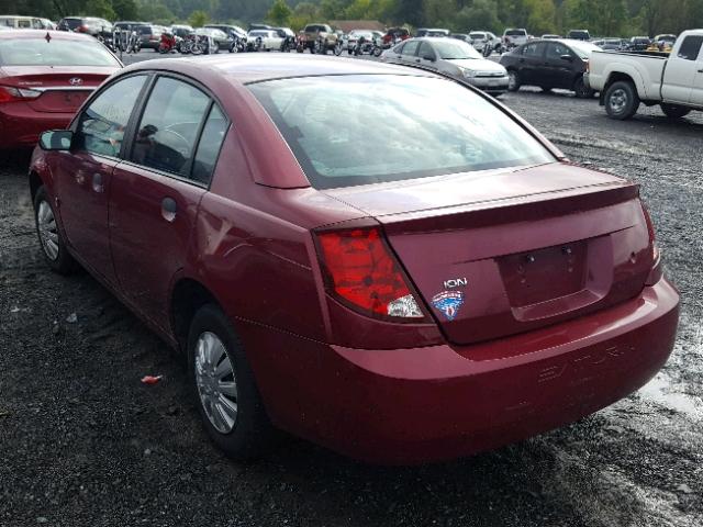 1G8AG52F34Z136469 - 2004 SATURN ION LEVEL MAROON photo 3