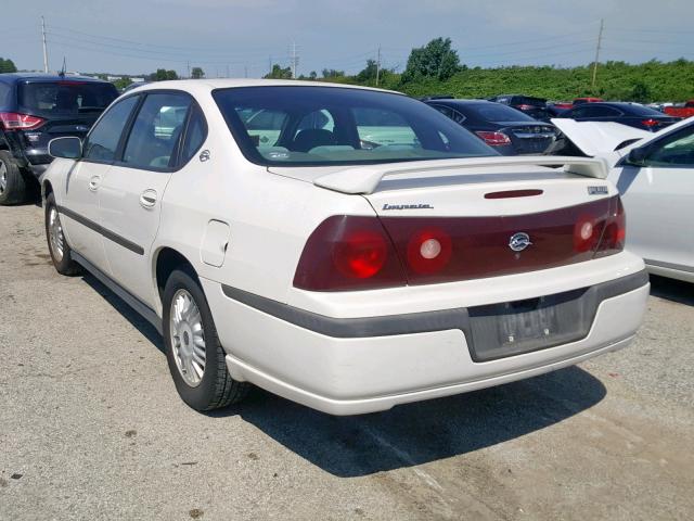 2G1WF55E319318897 - 2001 CHEVROLET IMPALA WHITE photo 3