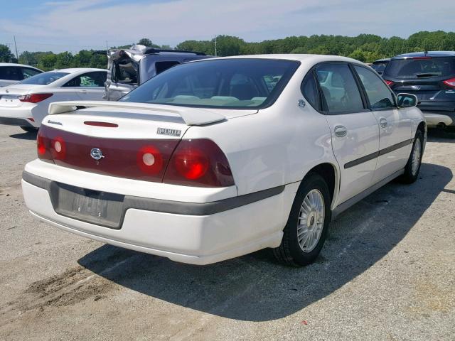 2G1WF55E319318897 - 2001 CHEVROLET IMPALA WHITE photo 4