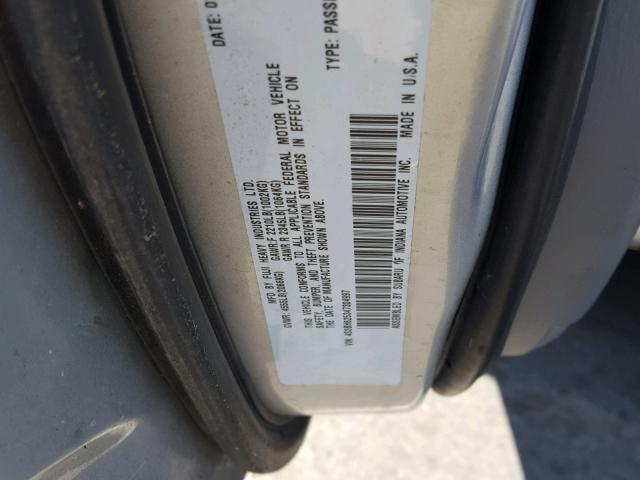 4S3BH625347304997 - 2004 SUBARU LEGACY L S SILVER photo 10