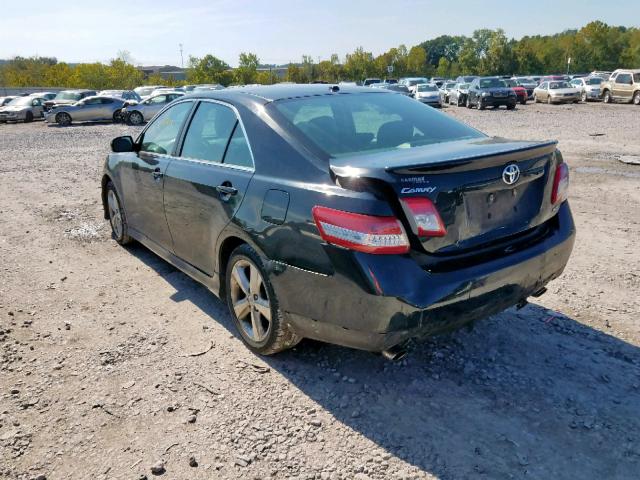 4T1BK3EK1BU122999 - 2011 TOYOTA CAMRY SE BLACK photo 3