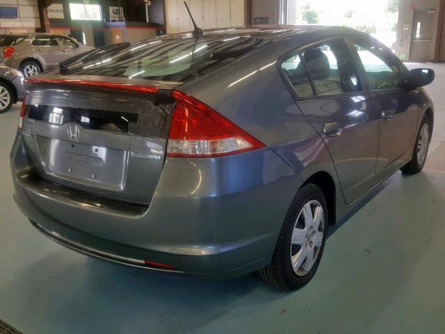 JHMZE2H59AS031269 - 2010 HONDA INSIGHT LX GRAY photo 4