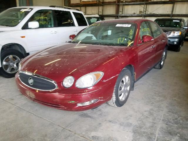 2G4WC532451322384 - 2005 BUICK LACROSSE C RED photo 2