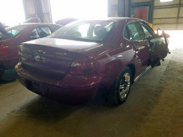 2G4WC532451322384 - 2005 BUICK LACROSSE C RED photo 4