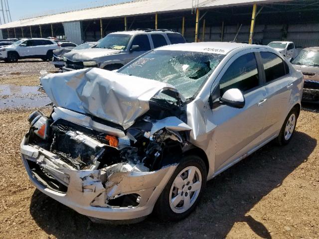 1G1JA5SH2E4235719 - 2014 CHEVROLET SONIC LS SILVER photo 2