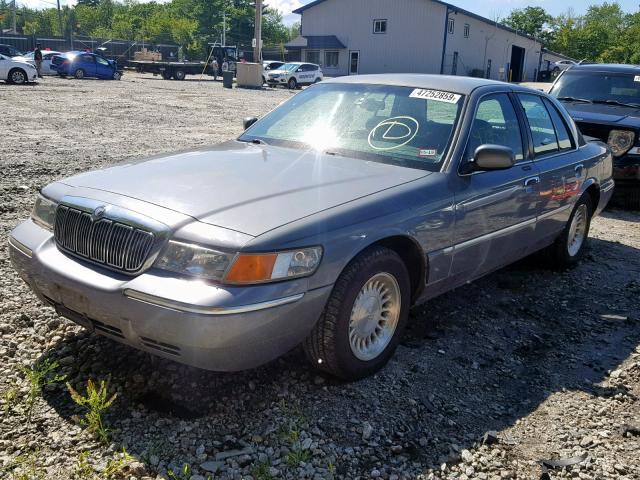 2MEFM75W2XX726215 - 1999 MERCURY GRAND MARQ BLUE photo 2