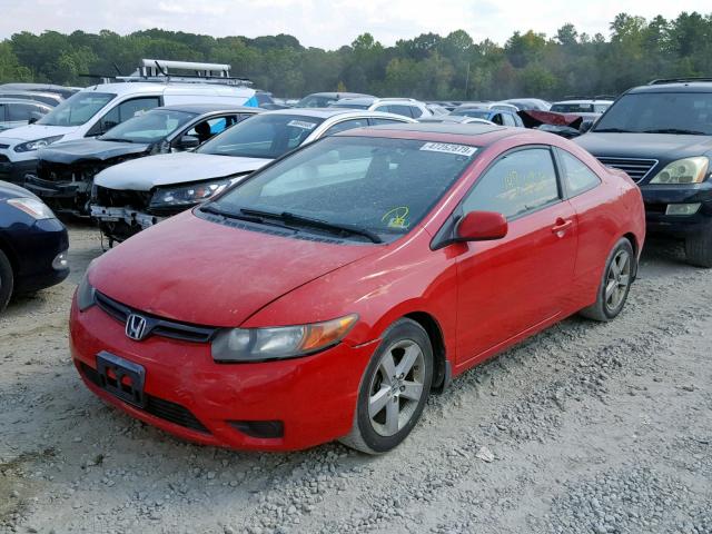 2HGFG12848H525652 - 2008 HONDA CIVIC EX RED photo 2