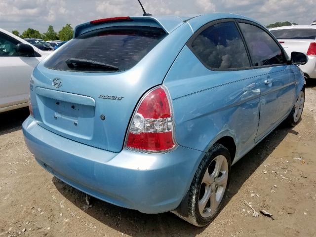 KMHCN3AC5BU199479 - 2011 HYUNDAI ACCENT SE TEAL photo 4