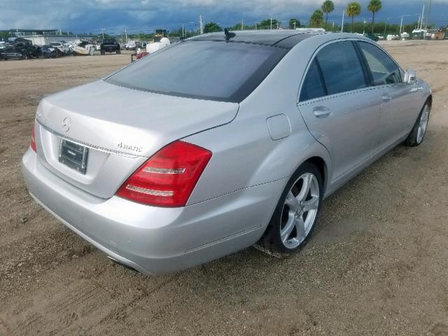 WDDNG9EB9DA518405 - 2013 MERCEDES-BENZ S 550 4MAT SILVER photo 4