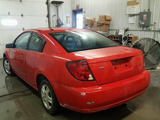 1G8AN15FX7Z112572 - 2007 SATURN ION LEVEL RED photo 3