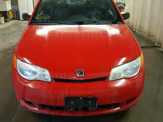 1G8AN15FX7Z112572 - 2007 SATURN ION LEVEL RED photo 9