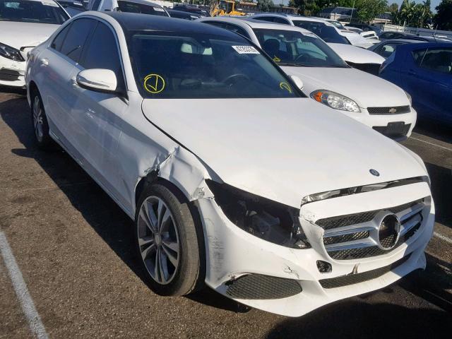 55SWF4JB4FU055222 - 2015 MERCEDES-BENZ C 300 WHITE photo 1