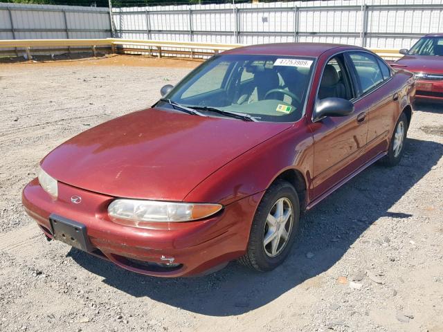 1G3NL52F53C179523 - 2003 OLDSMOBILE ALERO GL BURGUNDY photo 2