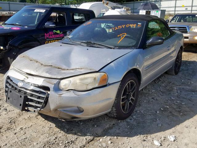 1C3EL55R34N391143 - 2004 CHRYSLER SEBRING LX GRAY photo 2