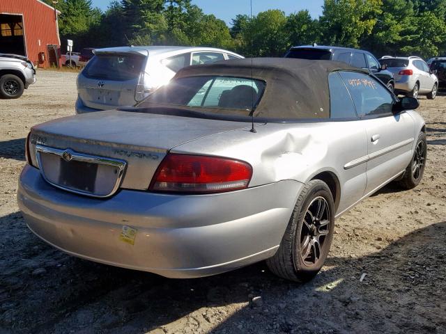 1C3EL55R34N391143 - 2004 CHRYSLER SEBRING LX GRAY photo 4