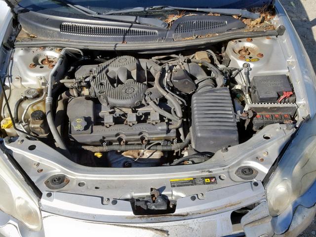 1C3EL55R34N391143 - 2004 CHRYSLER SEBRING LX GRAY photo 7