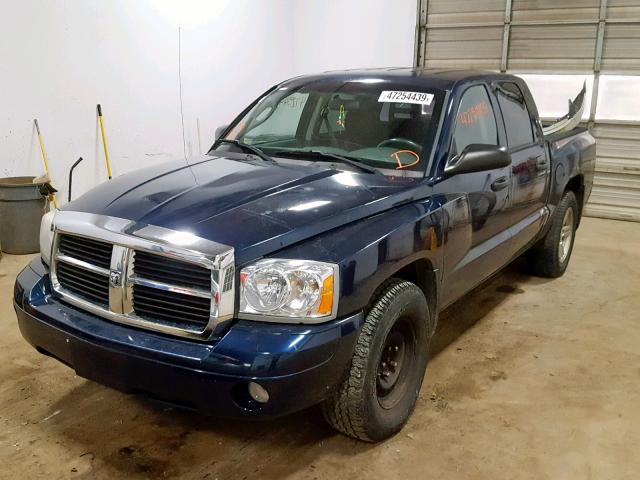 1D7HW48P77S178115 - 2007 DODGE DAKOTA QUA BLUE photo 2