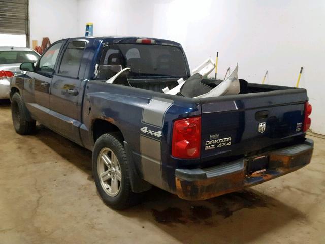 1D7HW48P77S178115 - 2007 DODGE DAKOTA QUA BLUE photo 3