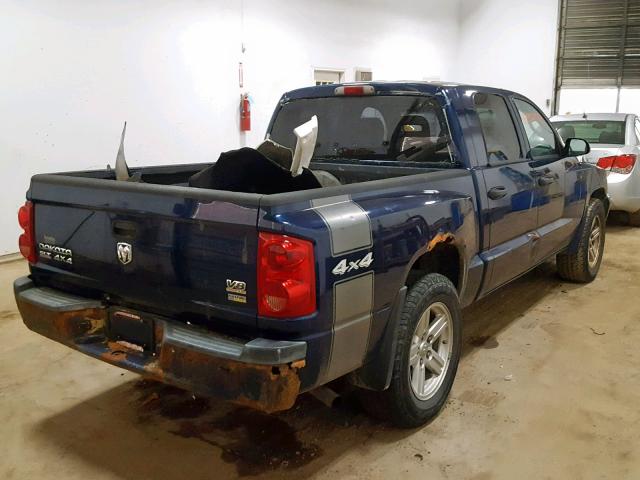 1D7HW48P77S178115 - 2007 DODGE DAKOTA QUA BLUE photo 4