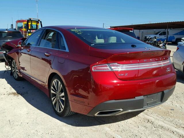 3LN6L5E90HR646507 - 2017 LINCOLN MKZ RESERV RED photo 3