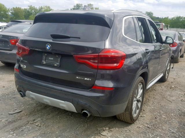 5UXTR9C5XKLE21628 - 2019 BMW X3 XDRIVE3 BLACK photo 4