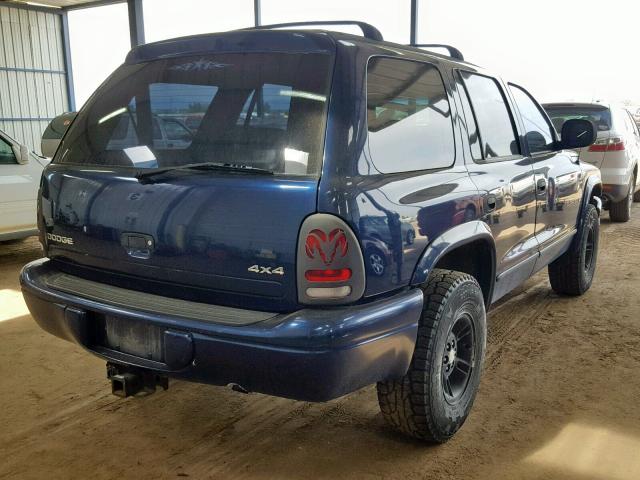 1B4HS28Z6XF584582 - 1999 DODGE DURANGO BLUE photo 4