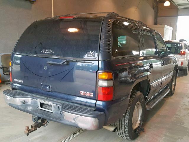 1GKEK13Z34J160457 - 2004 GMC YUKON BLUE photo 4