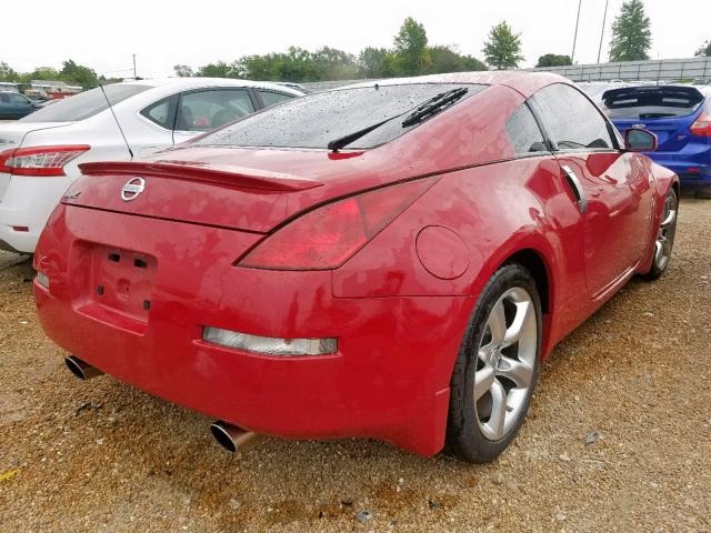 JN1AZ34D85M607825 - 2005 NISSAN 350Z COUPE RED photo 4