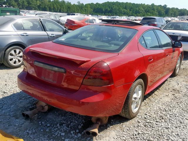 2G2WP582381188025 - 2008 PONTIAC GRAND PRIX RED photo 4