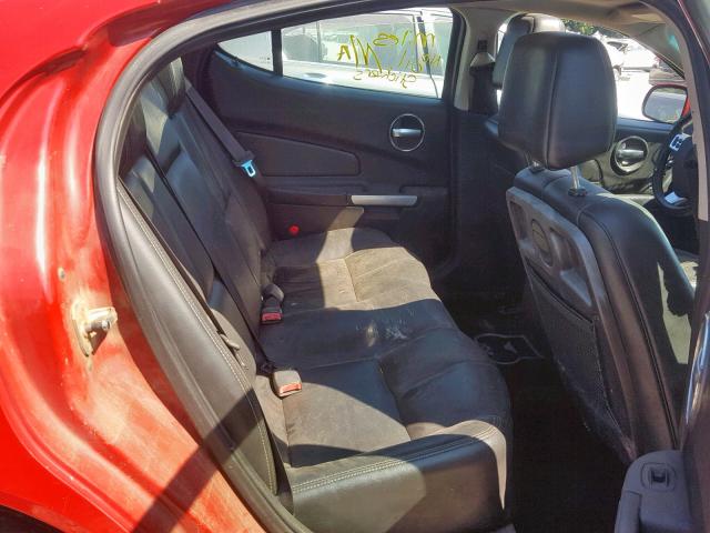 2G2WP582381188025 - 2008 PONTIAC GRAND PRIX RED photo 6