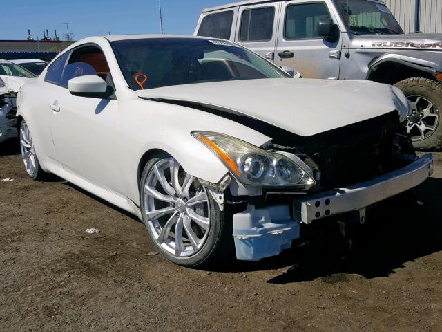 JNKCV64E08M123372 - 2008 INFINITI G37 BASE WHITE photo 1