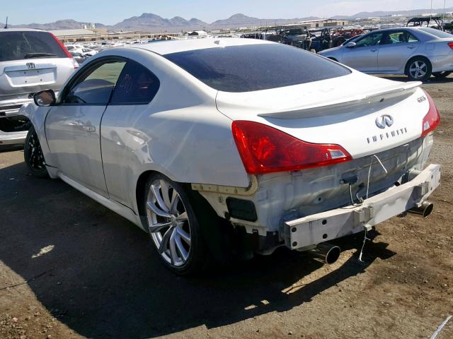 JNKCV64E08M123372 - 2008 INFINITI G37 BASE WHITE photo 3