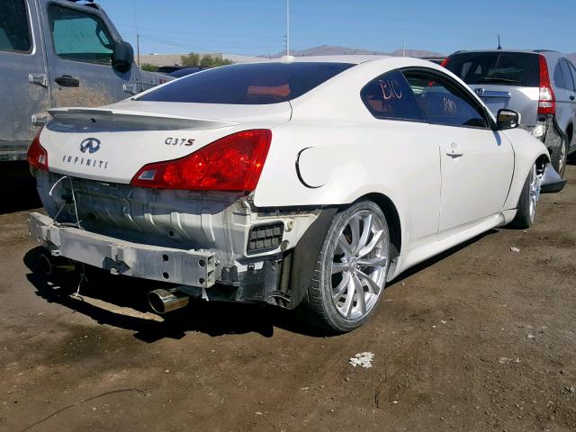 JNKCV64E08M123372 - 2008 INFINITI G37 BASE WHITE photo 4