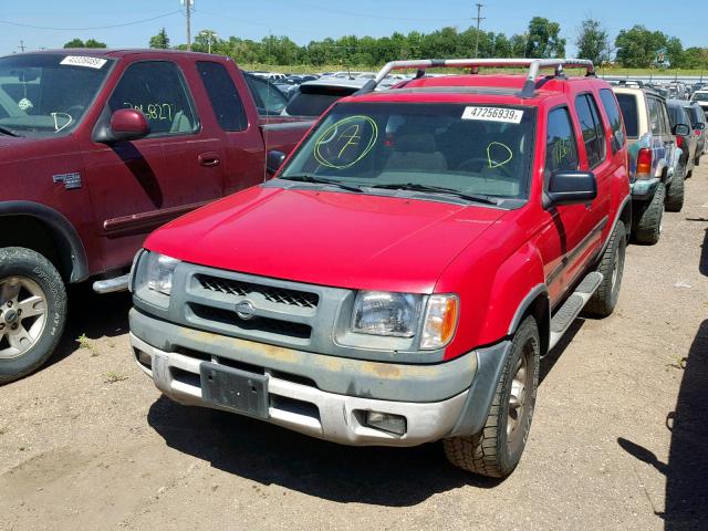 5N1ED28Y1YC529379 - 2000 NISSAN XTERRA XE RED photo 2