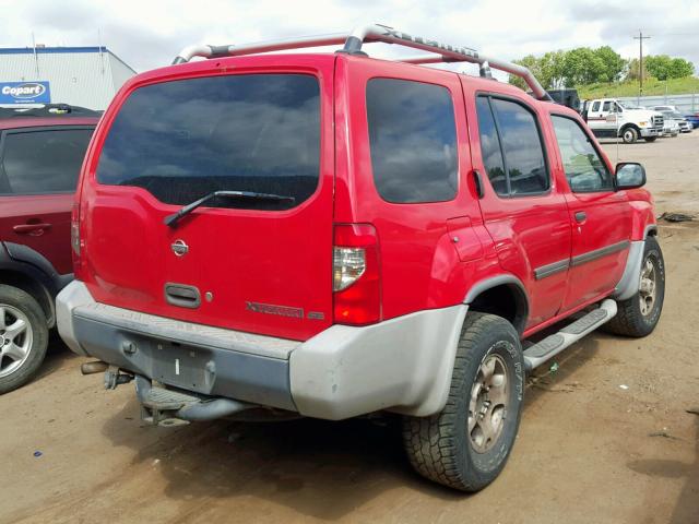 5N1ED28Y1YC529379 - 2000 NISSAN XTERRA XE RED photo 4