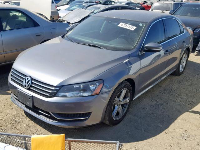 1VWBP7A37DC116612 - 2013 VOLKSWAGEN PASSAT SE CHARCOAL photo 2