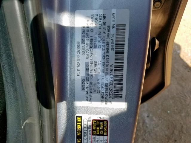 JM3ER293170120900 - 2007 MAZDA CX-7 SILVER photo 10