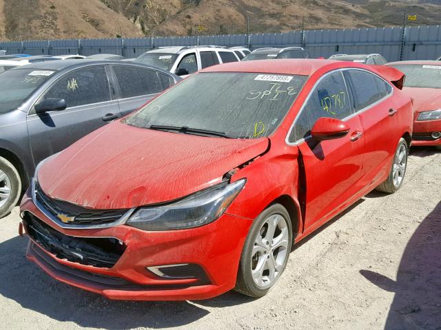 1G1BF5SM9H7248960 - 2017 CHEVROLET CRUZE PREM RED photo 2