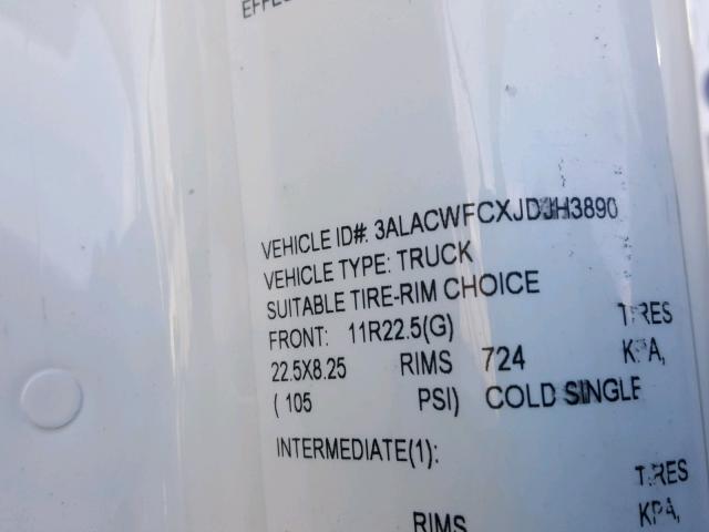 3ALACWFCXJDJH3890 - 2018 FREIGHTLINER M2 106 MED WHITE photo 10