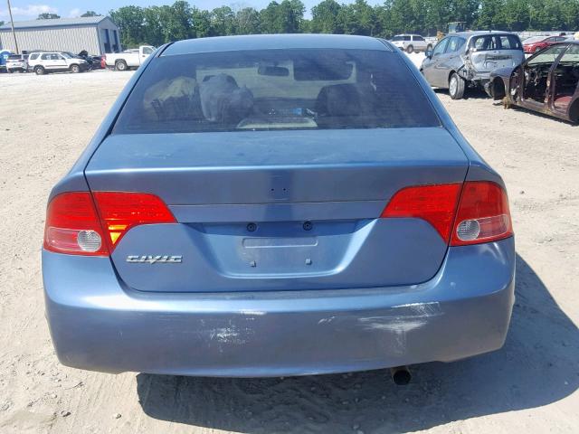 1HGFA16868L035244 - 2008 HONDA CIVIC EX BLUE photo 9