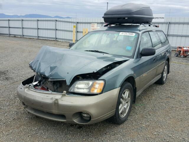 4S3BH6655Y7640909 - 2000 SUBARU LEGACY OUT BLUE photo 2