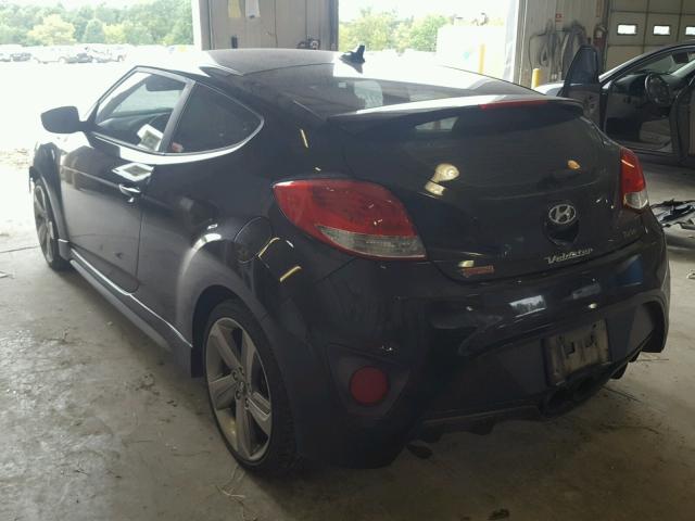 KMHTC6AE9DU098618 - 2013 HYUNDAI VELOSTER T BLACK photo 3