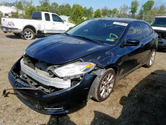 1C3CDFBAXDD342388 - 2013 DODGE DART SXT BLACK photo 2