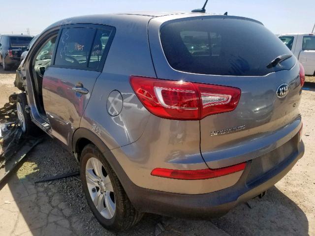 KNDPB3A28D7450289 - 2013 KIA SPORTAGE B GRAY photo 3